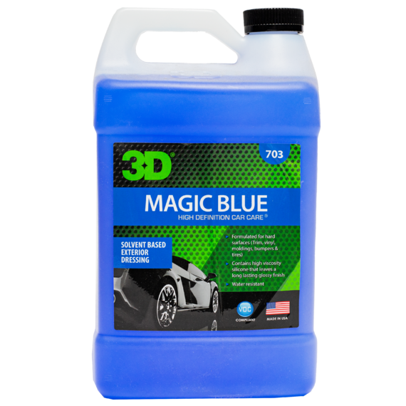 3D Состав для шин, винила и пластика длительного действия (глянец) Magic Blue 3,78л 703G01