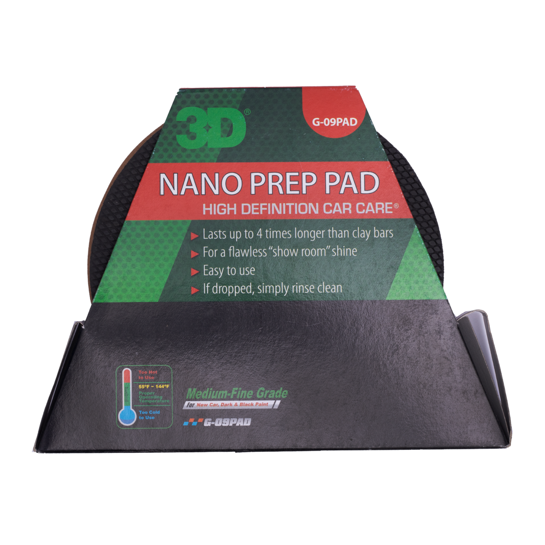 3D Автоскраб (круг) Clay Pad Medium Grade 6' G-09P 2